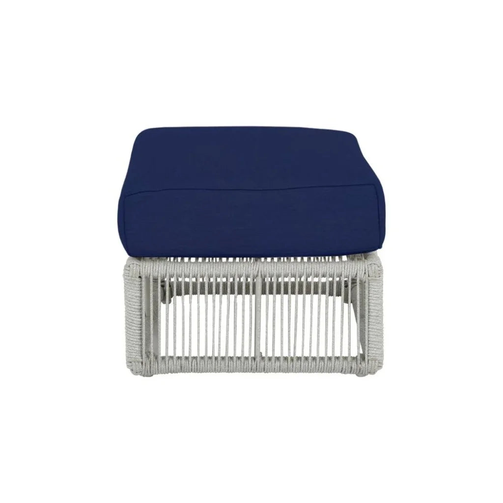 Miami Sunbrella Plush Outdoor Ottoman-Outdoor Ottomans-Sunset West-LOOMLAN