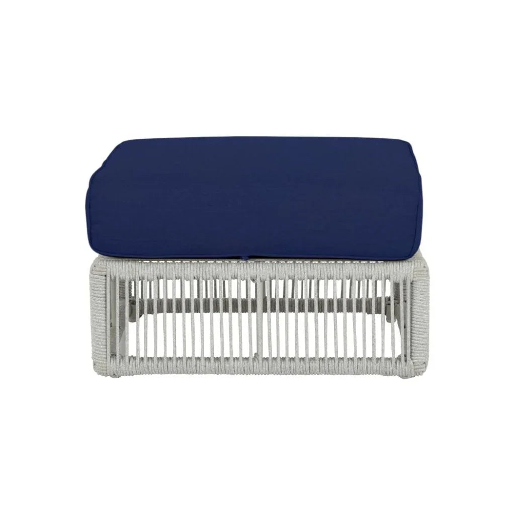 Miami Sunbrella Plush Outdoor Ottoman-Outdoor Ottomans-Sunset West-LOOMLAN