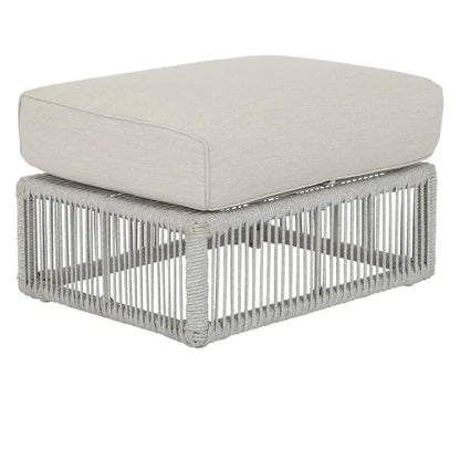 Miami Sunbrella Plush Outdoor Ottoman-Outdoor Ottomans-Sunset West-Echo Ash-LOOMLAN