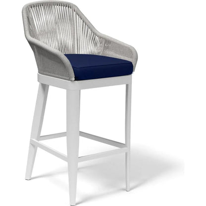 Miami Sunbrella Weatherproof Outdoor Bar Stool-Outdoor Bar Stools-Sunset West-Echo Midnight-LOOMLAN