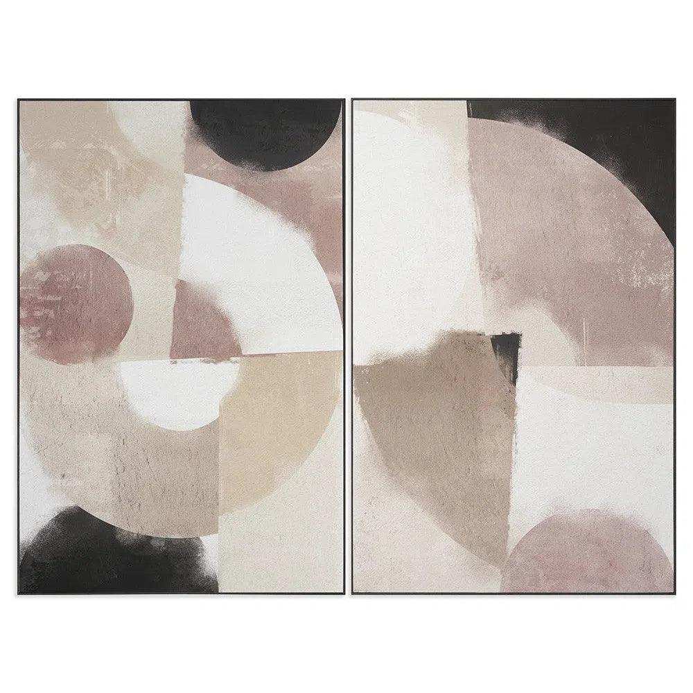 Miami Vice 2PC Luxe Art Charcoal Floater - LOOMLAN - SUNPAN - Canvas Art