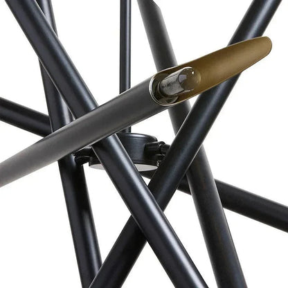 Mid - Century SERWIN Chandelier Black & Gold - LOOMLAN - SUNPAN - Chandeliers