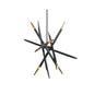 Mid - Century SERWIN Chandelier Black & Gold - LOOMLAN - SUNPAN - Chandeliers