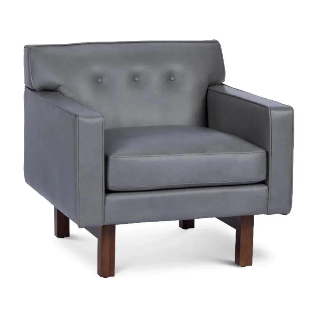 Midcentury RehderGrain Leather Club Chair - LOOMLAN - One For Victory - Club Chairs