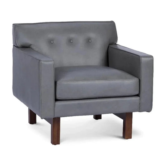 Midcentury RehderGrain Leather Club Chair - LOOMLAN - One For Victory - Club Chairs