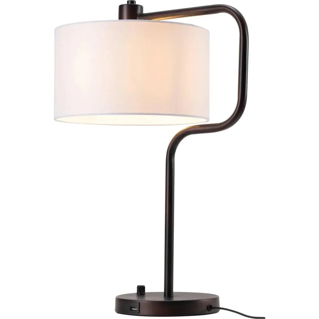 Middlemist Table Lamp White - LOOMLAN - Zuo Modern - Table Lamps