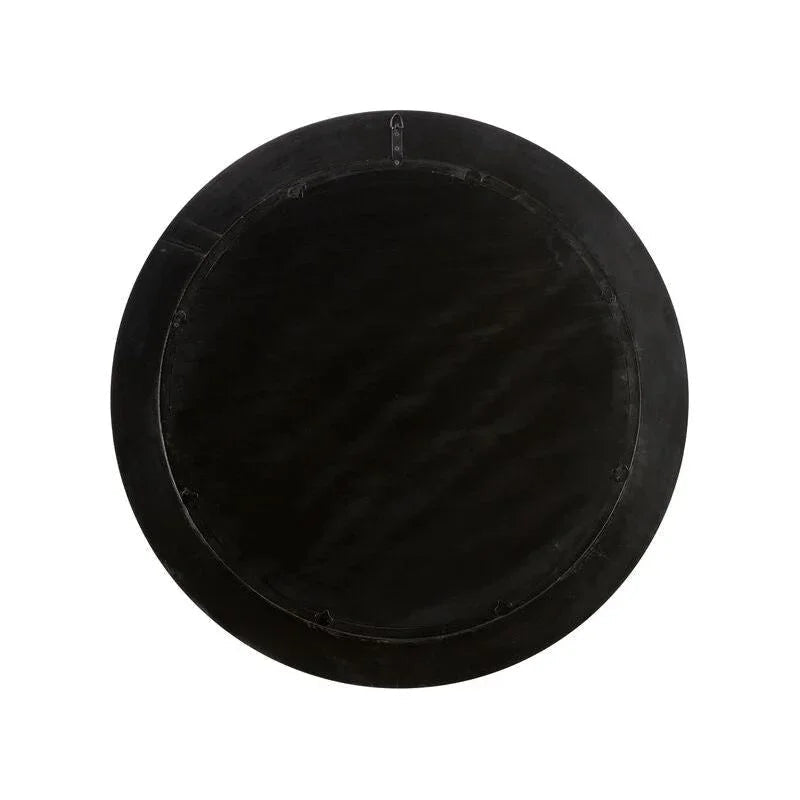 Midnight Circular Wood Framed Wall Mirror - LOOMLAN - Chelsea House - Wall Mirrors