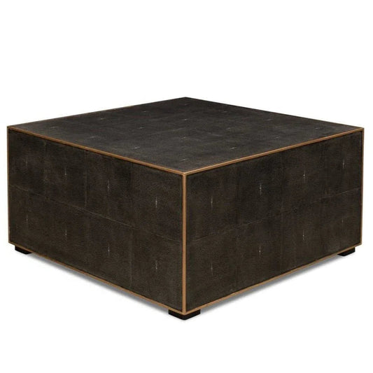 Midnight Embossed Leather Coffee Table - LOOMLAN - Sarreid - Coffee Tables