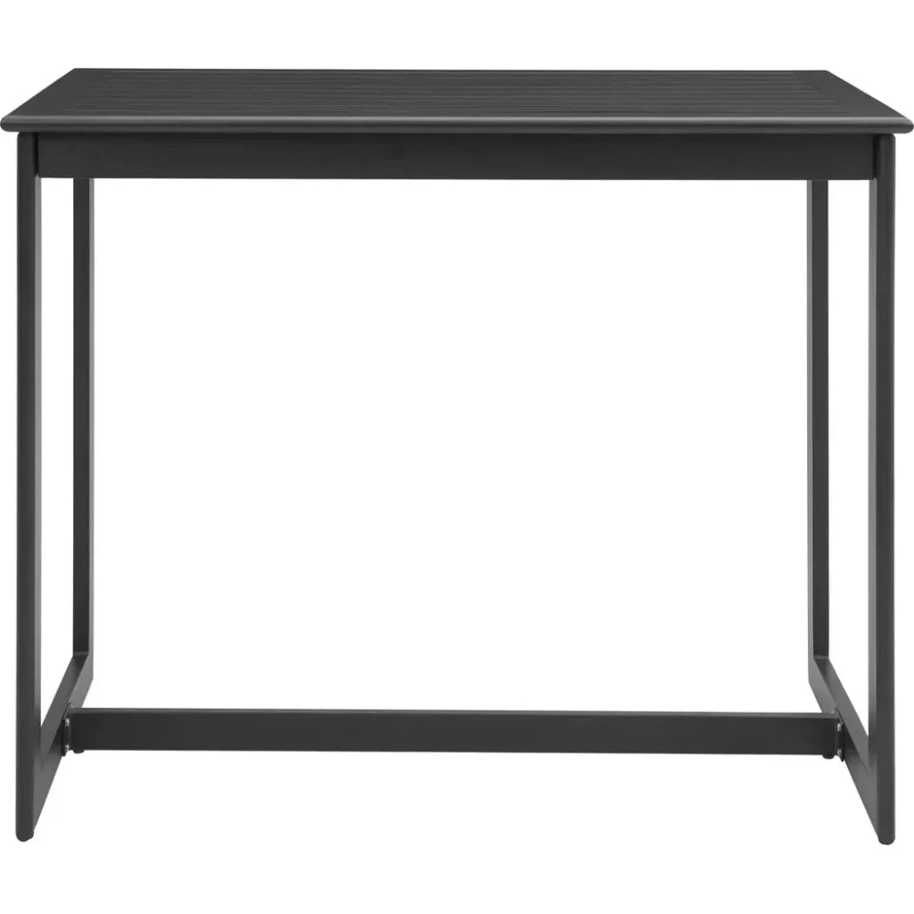 Midnight Wave Black Rectangular Bar Table - LOOMLAN - Zuo Modern - Bar Tables