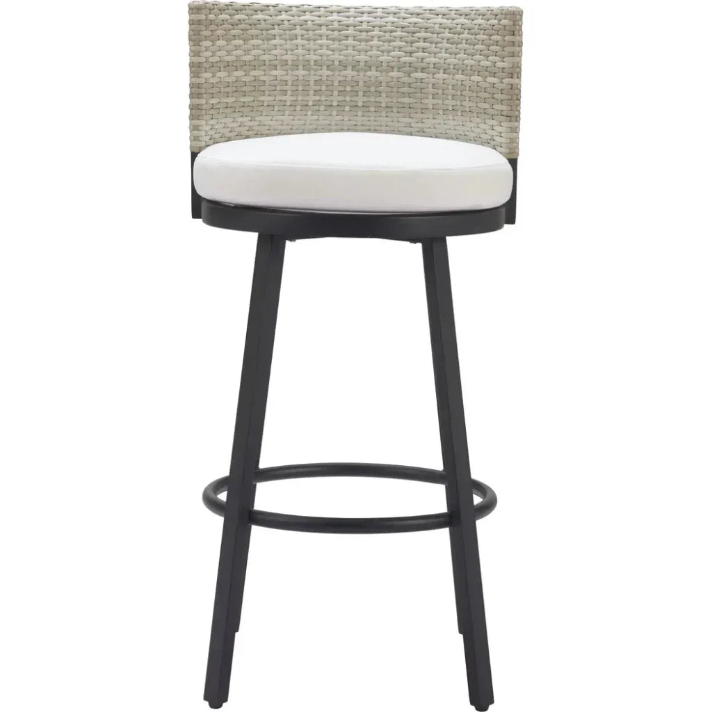 Midnight Wave White Barstool - LOOMLAN - Zuo Modern - Bar Stools