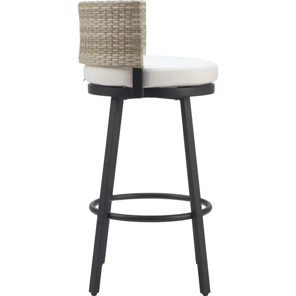Midnight Wave White Barstool - LOOMLAN - Zuo Modern - Bar Stools