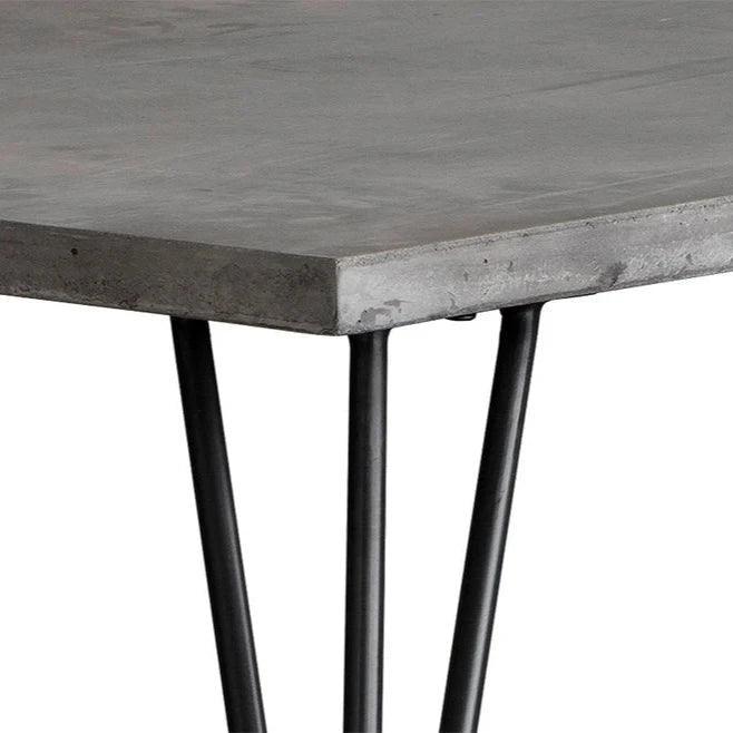Midori Dining Table 59" Concrete Top Brass-Dining Tables-SUNPAN-LOOMLAN