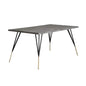 Midori Dining Table 59" Concrete Top Brass-Dining Tables-SUNPAN-LOOMLAN