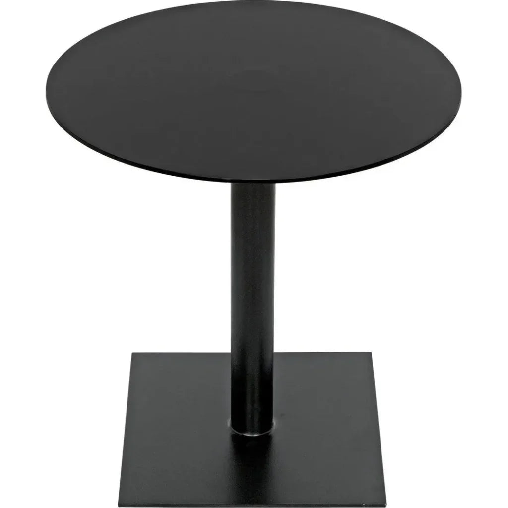 Mies Side Table, Black Steel - LOOMLAN - Noir - Side Tables