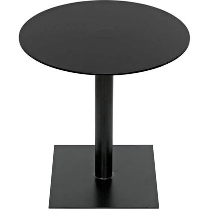 Mies Side Table, Black Steel - LOOMLAN - Noir - Side Tables