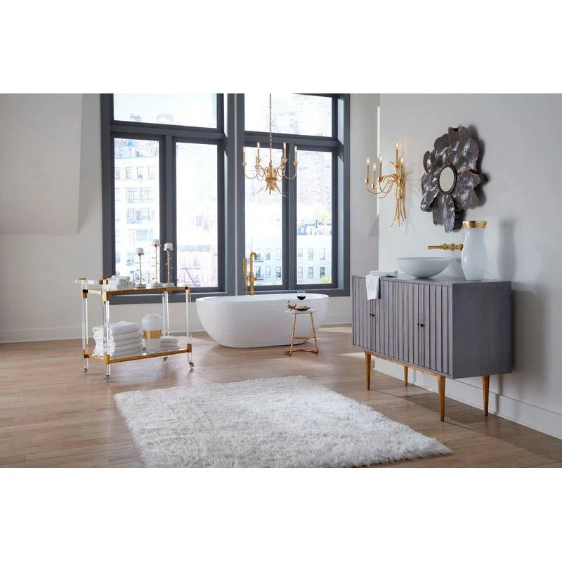 Mignon Gold Leaf Warm Glow Chandelier - LOOMLAN - Wildwood - Chandeliers