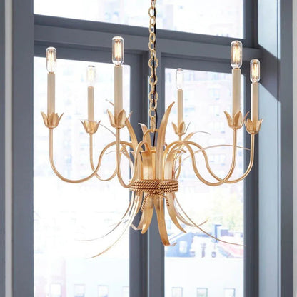 Mignon Gold Leaf Warm Glow Chandelier - LOOMLAN - Wildwood - Chandeliers