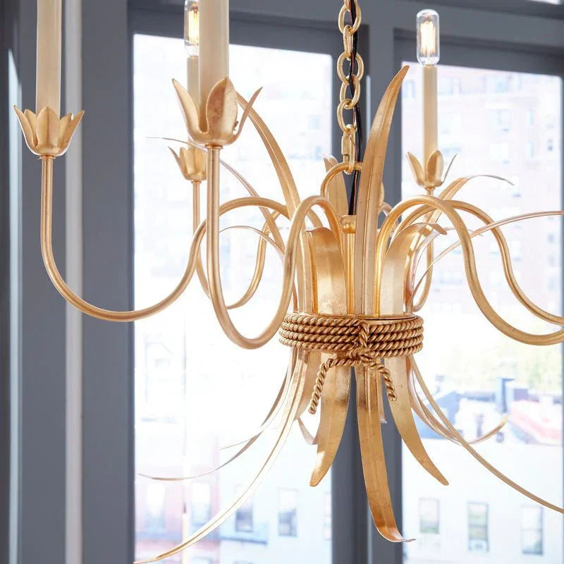 Mignon Gold Leaf Warm Glow Chandelier - LOOMLAN - Wildwood - Chandeliers