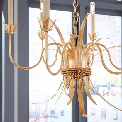 Mignon Gold Leaf Warm Glow Chandelier - LOOMLAN - Wildwood - Chandeliers
