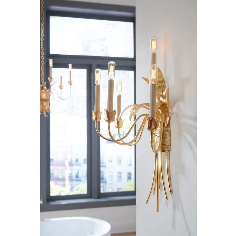 Mignon Gold Leaf Warm Glow Chandelier - LOOMLAN - Wildwood - Chandeliers