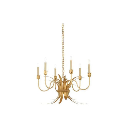 Mignon Gold Leaf Warm Glow Chandelier - LOOMLAN - Wildwood - Chandeliers
