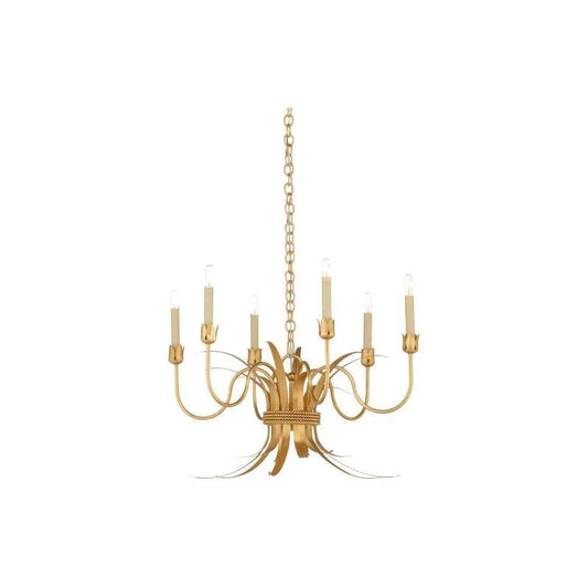 Mignon Gold Leaf Warm Glow Chandelier - LOOMLAN - Wildwood - Chandeliers