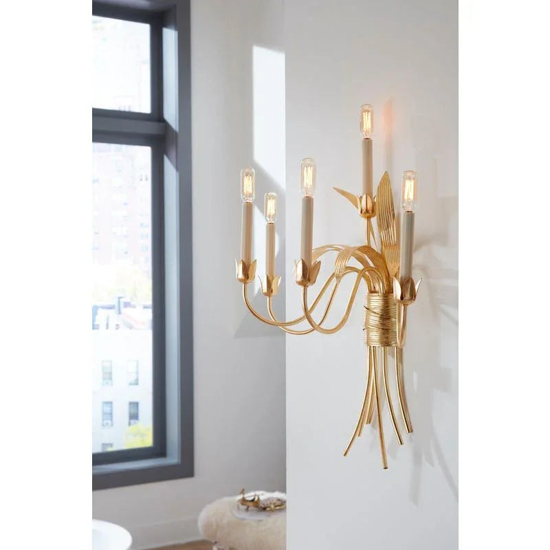 Mignon Iron Made Golden Wall Sconce - LOOMLAN - Wildwood - Wall Sconces