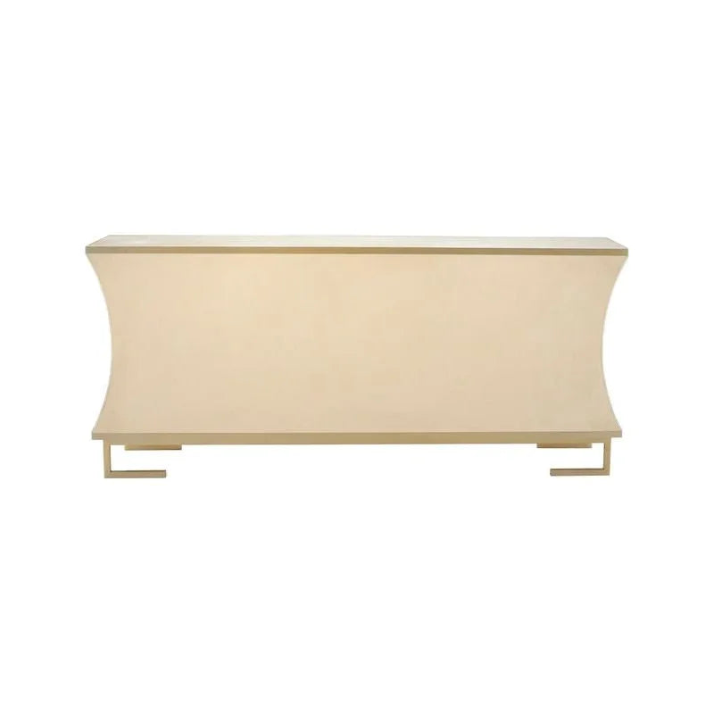 Mikami Brass Framed White Cabinet - LOOMLAN - Wildwood - Accent Cabinets
