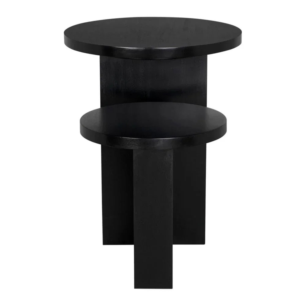 Mikasa Hand Rubbed Black Wooden Side Table - LOOMLAN - Noir - Side Tables