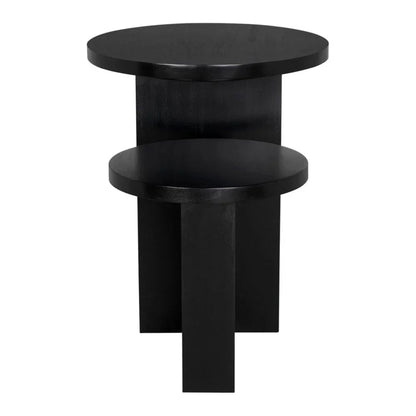 Mikasa Hand Rubbed Black Wooden Side Table - LOOMLAN - Noir - Side Tables