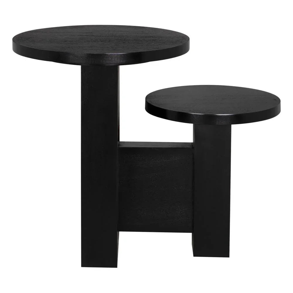 Mikasa Hand Rubbed Black Wooden Side Table - LOOMLAN - Noir - Side Tables