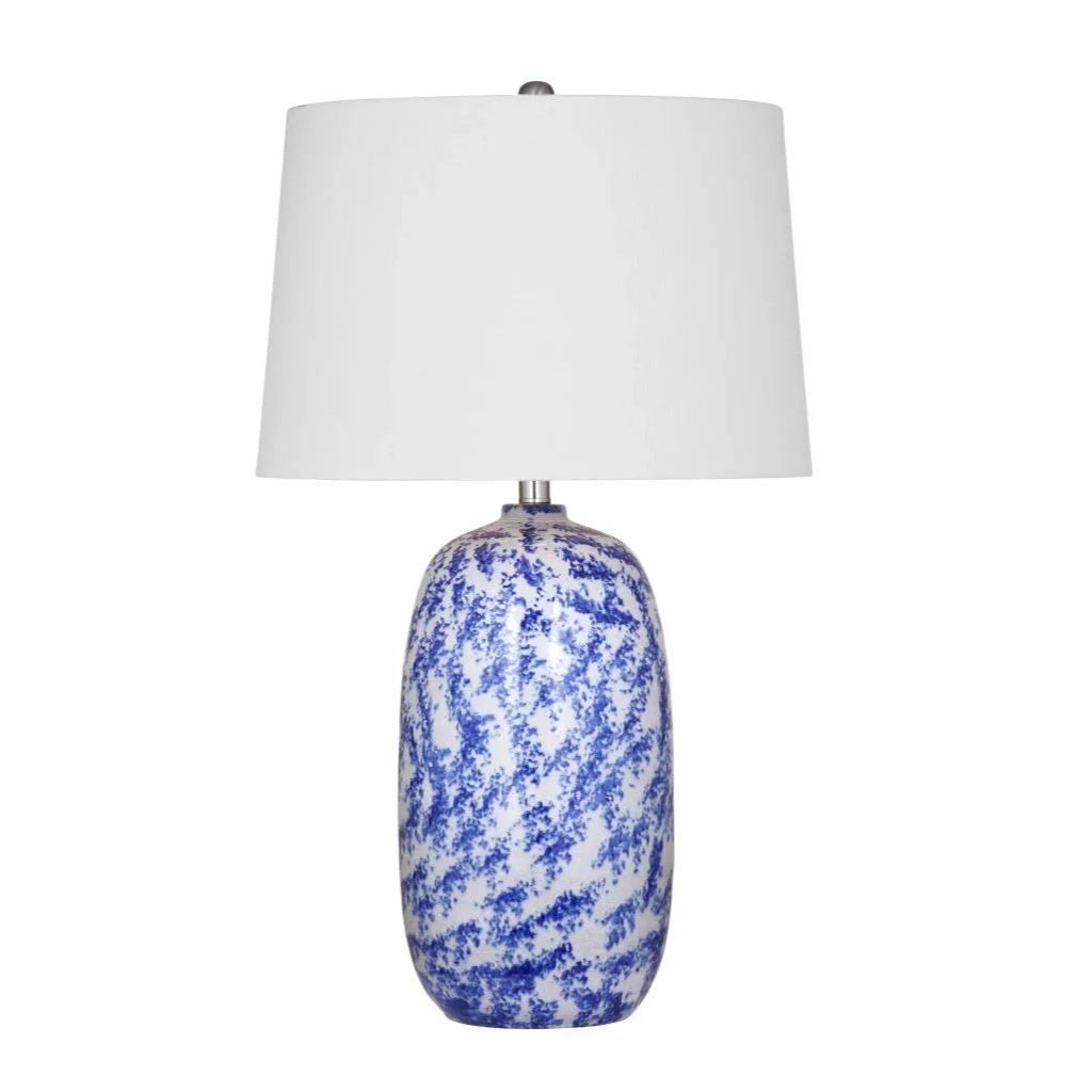 Mila Blue Ceramic Table Lamp - LOOMLAN - Bassett Mirror - Table Lamps