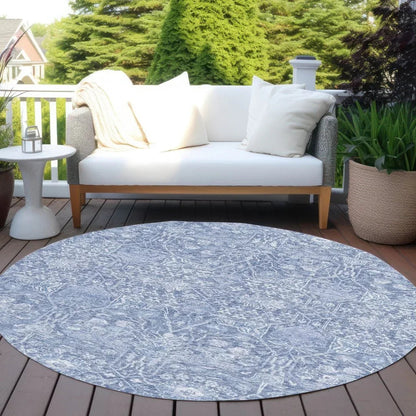 Mila Blue Washable Indoor-Outdoor Rug-Outdoor Rugs-LOOMLAN Rugs-LOOMLAN