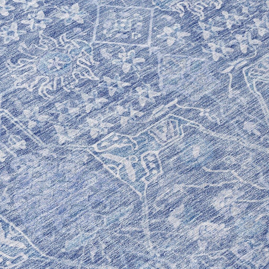 Mila Blue Washable Indoor-Outdoor Rug-Outdoor Rugs-LOOMLAN Rugs-LOOMLAN