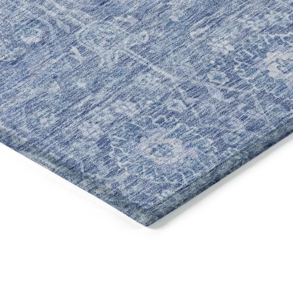 Mila Blue Washable Indoor-Outdoor Rug-Outdoor Rugs-LOOMLAN Rugs-LOOMLAN