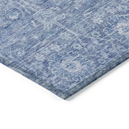 Mila Blue Washable Indoor-Outdoor Rug-Outdoor Rugs-LOOMLAN Rugs-LOOMLAN