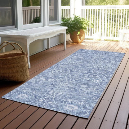 Mila Blue Washable Indoor-Outdoor Rug-Outdoor Rugs-LOOMLAN Rugs-LOOMLAN