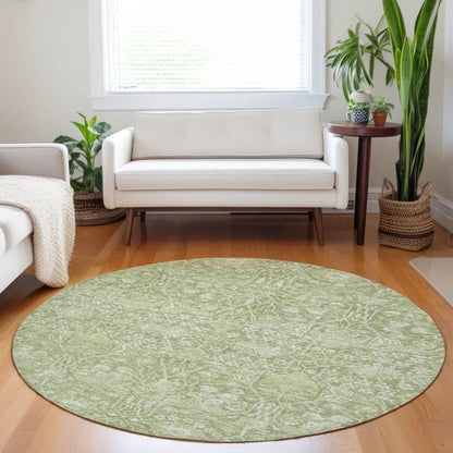 Mila Green Washable Indoor-Outdoor Rug-Outdoor Rugs-LOOMLAN Rugs-LOOMLAN