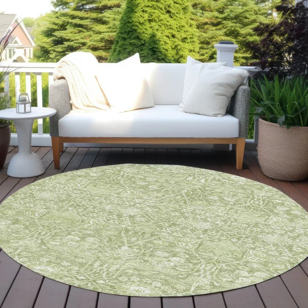 Mila Green Washable Indoor-Outdoor Rug-Outdoor Rugs-LOOMLAN Rugs-LOOMLAN