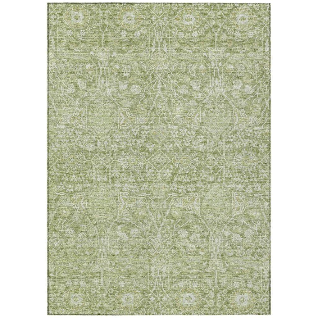 Mila Green Washable Indoor-Outdoor Rug-Outdoor Rugs-LOOMLAN Rugs-2'6" x 3'10"-LOOMLAN