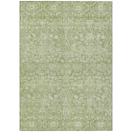 Mila Green Washable Indoor-Outdoor Rug-Outdoor Rugs-LOOMLAN Rugs-2'6" x 3'10"-LOOMLAN