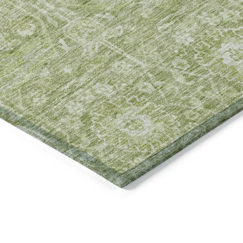 Mila Green Washable Indoor-Outdoor Rug-Outdoor Rugs-LOOMLAN Rugs-LOOMLAN