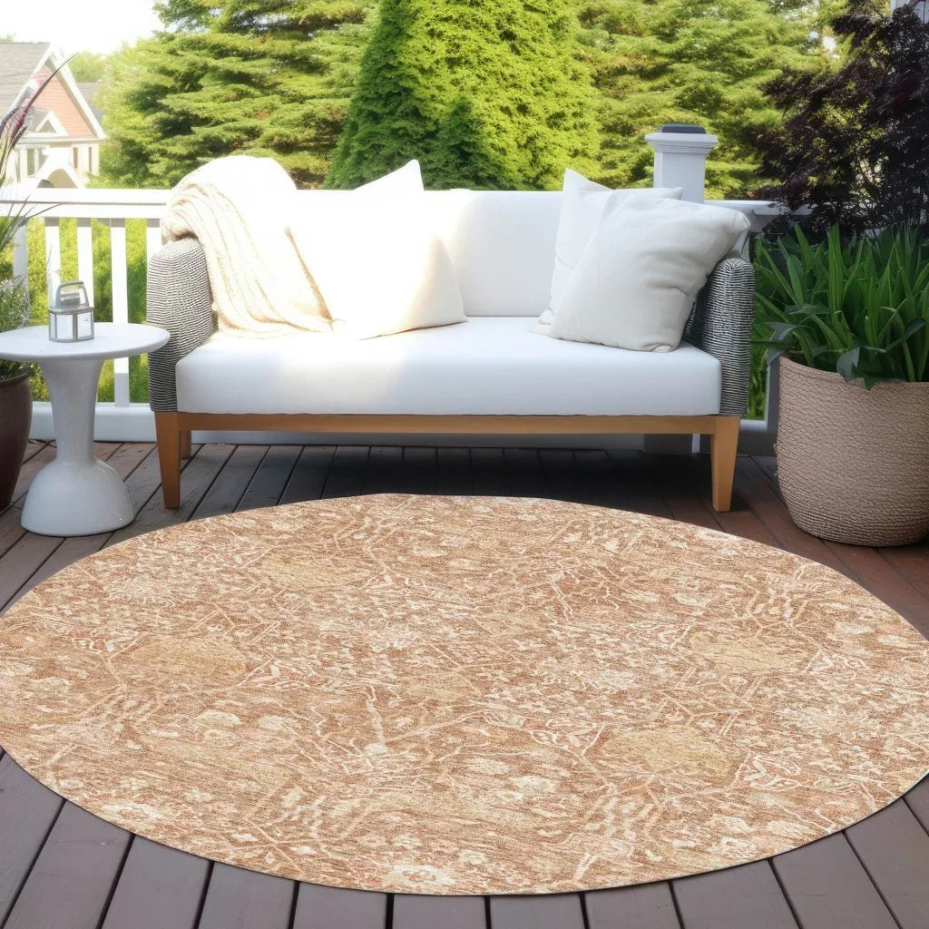 Mila Orange Washable Indoor-Outdoor Rug-Outdoor Rugs-LOOMLAN Rugs-LOOMLAN