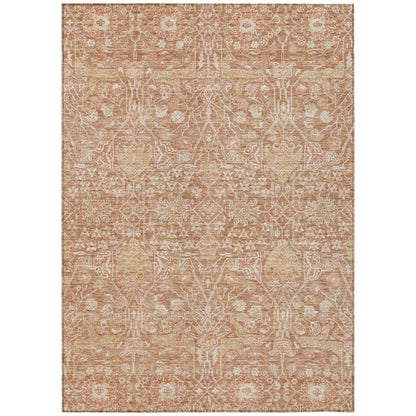 Mila Orange Washable Indoor-Outdoor Rug-Outdoor Rugs-LOOMLAN Rugs-2'6" x 3'10"-LOOMLAN