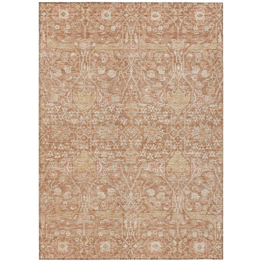 Mila Orange Washable Indoor-Outdoor Rug-Outdoor Rugs-LOOMLAN Rugs-2'6" x 3'10"-LOOMLAN