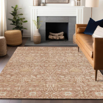 Mila Orange Washable Indoor-Outdoor Rug-Outdoor Rugs-LOOMLAN Rugs-LOOMLAN