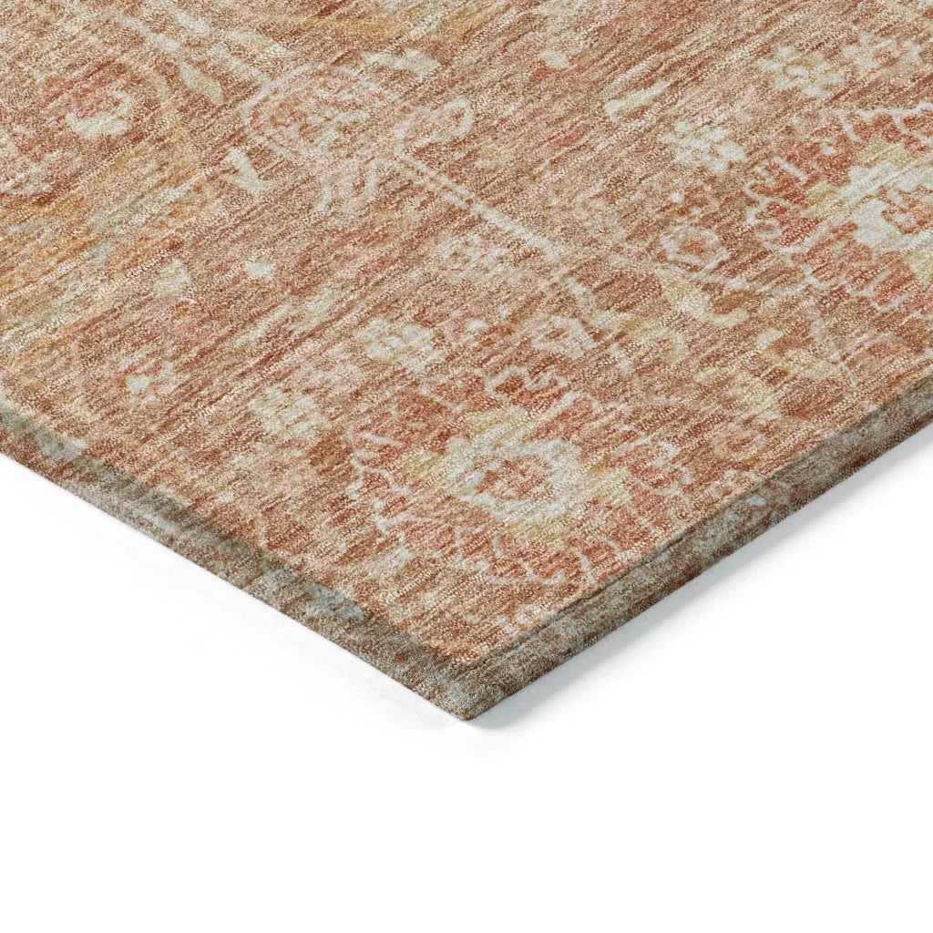 Mila Orange Washable Indoor-Outdoor Rug-Outdoor Rugs-LOOMLAN Rugs-LOOMLAN