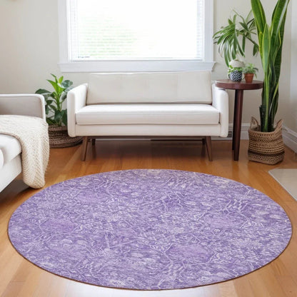 Mila Purple Washable Indoor-Outdoor Rug-Outdoor Rugs-LOOMLAN Rugs-LOOMLAN