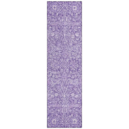 Mila Purple Washable Indoor-Outdoor Rug-Outdoor Rugs-LOOMLAN Rugs-2'3" x 7'6"-LOOMLAN