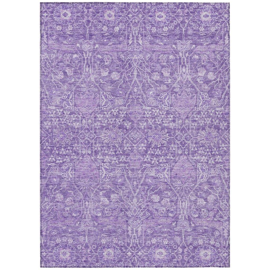 Mila Purple Washable Indoor-Outdoor Rug-Outdoor Rugs-LOOMLAN Rugs-2'6" x 3'10"-LOOMLAN